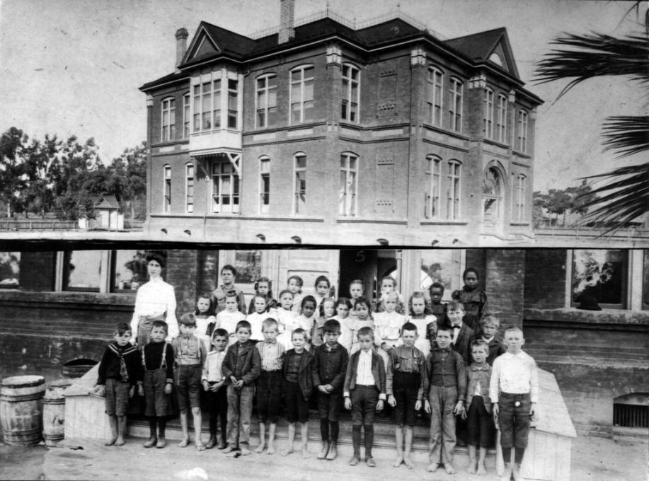 One of Inglewood's First Schools and Classes ca late 1800's - Inglewood Public Library Collection